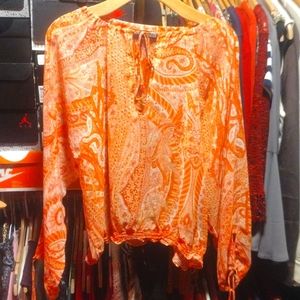 Anne Klein women's sheer blouse size xl